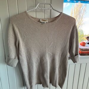 Talbots Light Taupe Crew Neck Sweater
